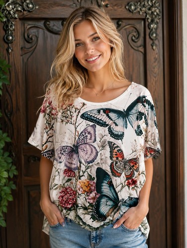 Verspieltes damen shirt - gr.,