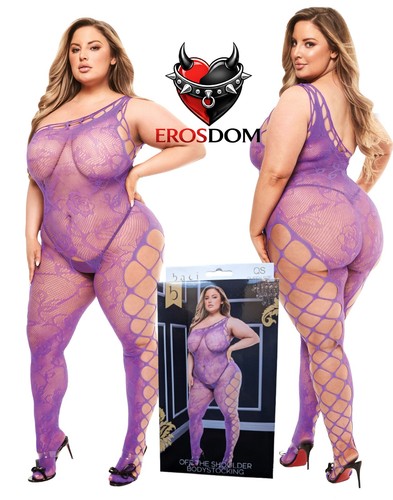 Bodystoking lila luxus baci - bodystoking,